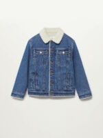 Fleece Trim Denim Jacket